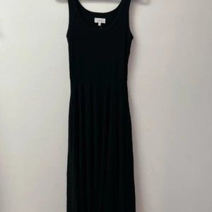 Black Sleeveless Maxi Dress with Pockets